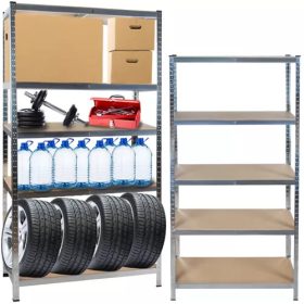   Malatec horganyzott acél raktári polc, 175 kg teherbírás, 180x90x40 cm