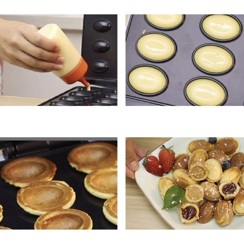 Ruhhy dió formájú süti készítő, 1600W, 26 x 32 x 9 cm