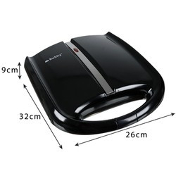 Ruhhy dió formájú süti készítő, 1600W, 26 x 32 x 9 cm