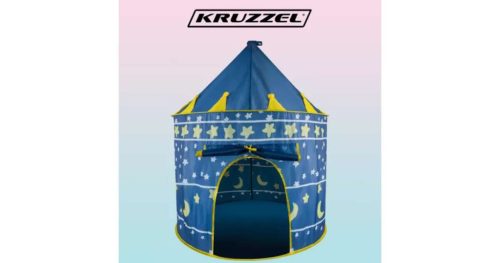 Gyerek sátor, játszóház, sötétkék, beltéri-kültéri, 135 x 105 cm