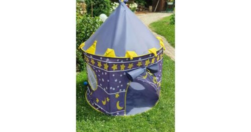 Gyerek sátor, játszóház, sötétkék, beltéri-kültéri, 135 x 105 cm