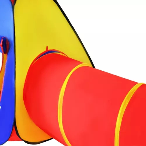 3in1 gyereksátor, alagút sátor, 3 részes, többszínű, beltéri-kültéri, 288 x 94 x 70 cm