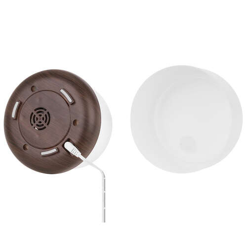 Ruhhy aroma diffúzor, párásító -LED lámpával, távirányítóval, fehér, 1 db illó olajjal, 13,2 x 10 cm