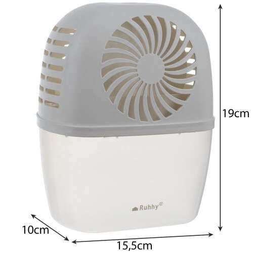 Ruhhy párátlanító és nedvességelnyelő készülék, tablettával, fehér, 19 x 15,5 x 10 cm