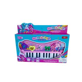   Gyerek játék szintetizátor állathangokkal, világítással, zenél, többszínű, 30x16,5x3 cm
