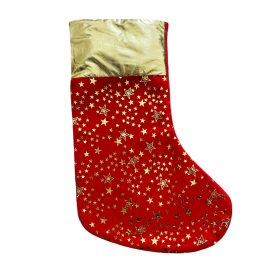   Mikulás csizma, Karácsonyi zokni, ajándék tasak, nagy méretű, 39 x 26,5 cm 