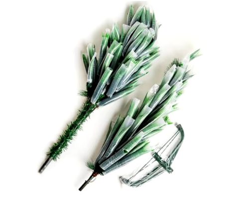 Természetes hatású műfenyő, dús ágakkal, talppal, 150 cm vagy 180 cm