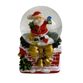   Karácsonyi hógömb, karácsonyi dísz, Mikulás figurával, 5 cm x 7 cm