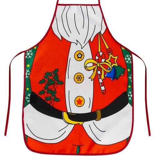 Ruhhy karácsonyi kötény, Mikulás kötény, 92 x 51 cm