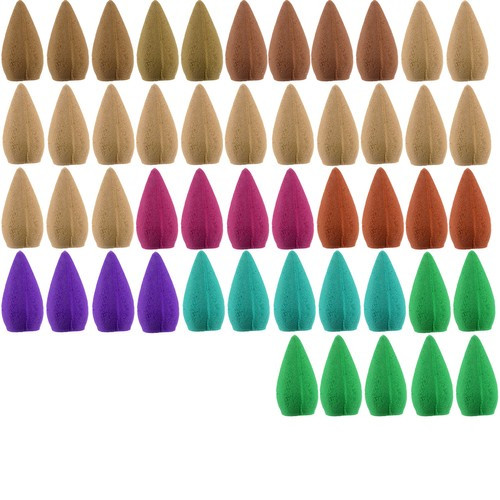 Ruhhy áramló füstölő vízesés, kúpfüstölő, vízesés állvány, 55 db illatos kanóccal, zöld-grafit színben, 10 x 20 x 12 cm