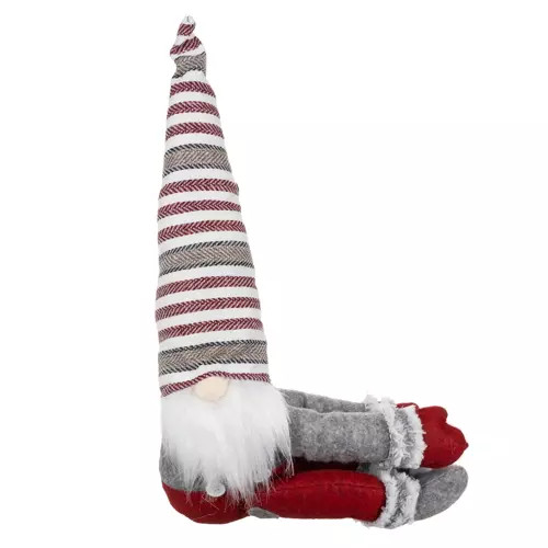 Ruhhy karácsonyi manó, függöny rögzítő, függöny kapocs, függöny dísz, lépcsőkorlát dísz, karácsonyi dekoráció, 60cm