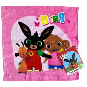   Bing nyuszi kéztörlő, ovis kéztörlő, rózsaszín, 30x30 cm