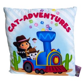 Gabi babaháza párna, gyerek párna, színes 40x40 cm