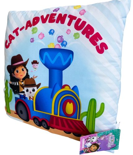 Gabi babaháza párna, gyerek párna, színes 40x40 cm