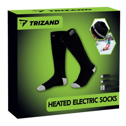 Trizand elektromos fűthető zokni, fekete,univerzális méret, unisex, síeléshez, túrázáshoz