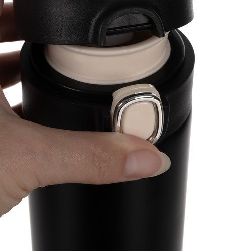 Ruhhy termosz led kijelzővel, rozsdamentes, fekete, 420 ml, hidegen-melegen tartó