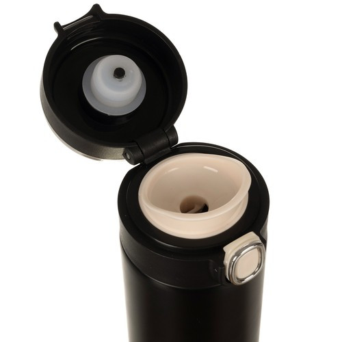 Ruhhy termosz led kijelzővel, rozsdamentes, fekete, 420 ml, hidegen-melegen tartó