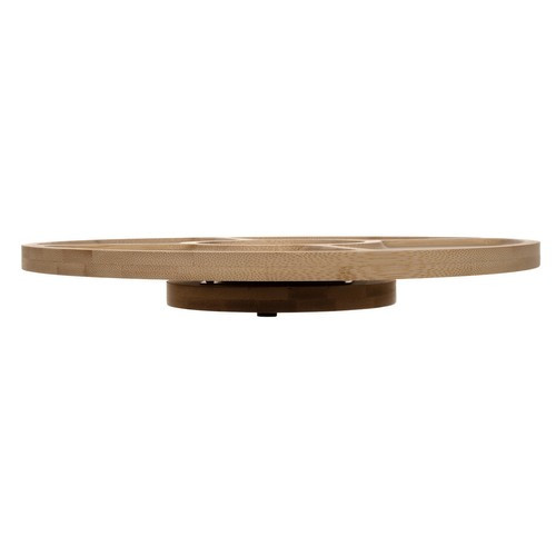 Ruhhy bambusz forgó tálca, tálaló tál, vendégváró tál, kínáló tál, 33 x 4 cm