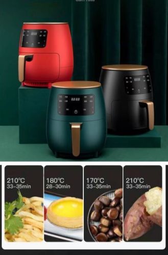 NewLine S Lux, air fryer, forrólevegős légkeveréses sütő (6L) 2400W fekete
