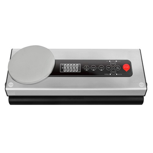 Fóliahegesztőgép, vákuumcsomagoló gép, beépített digitális mérleggel, fóliakészlettel