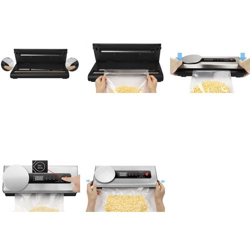 Fóliahegesztőgép, vákuumcsomagoló gép, beépített digitális mérleggel, fóliakészlettel