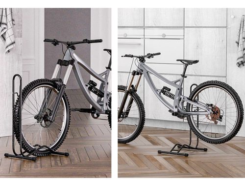 Kerékpártartó, kerékpárakasztó, szerviz állvány, fekete