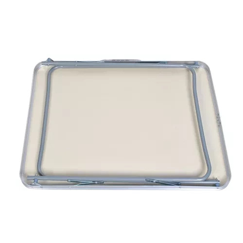 Trizand összecsukható kempingasztal, fehér, alumínium, 80 x 60 x 70 cm