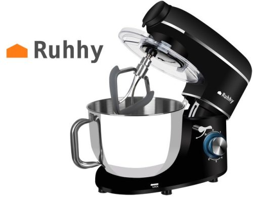 Ruhhy rozsdamentes konyhai robotgép turmix géppel, húsdarálóval, dagasztó gép,  2200W, 6,2 l