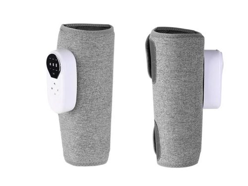 Kompressziós lábmasszírozó készülék, vezeték nélküli, hordozható, szürke