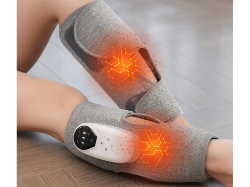 Kompressziós lábmasszírozó készülék, vezeték nélküli, hordozható, szürke