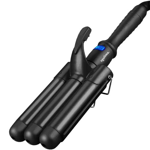 Soulima hajhullámosító, hajsütővas, LCD kijelzővel, fekete , védőtokkal 