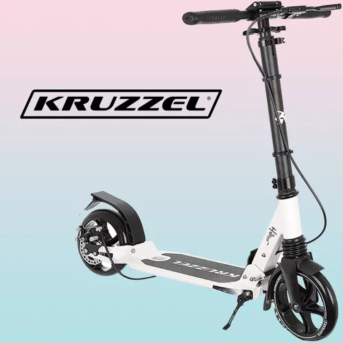 Kruzzel Hyperion összecsukható roller, fekete-fehér
