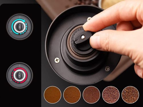 Elektromos kávédaráló, hordozható, fekete