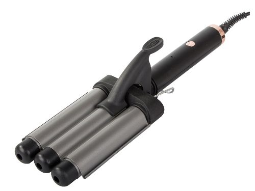 Kerámia hajsütővas, hajhullámosító, hajgöndörítő, szürke/rózsaszín