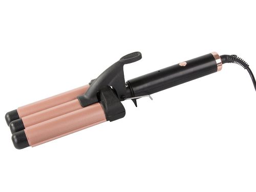 Kerámia hajsütővas, hajhullámosító, hajgöndörítő, szürke/rózsaszín
