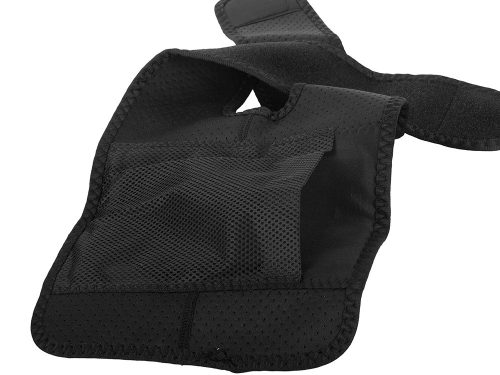 Hőterápiás térdmelegítő, masszírozó, 3 állítható hőmérséklet, ízületi gyulladásra, állítható pánt, fekete