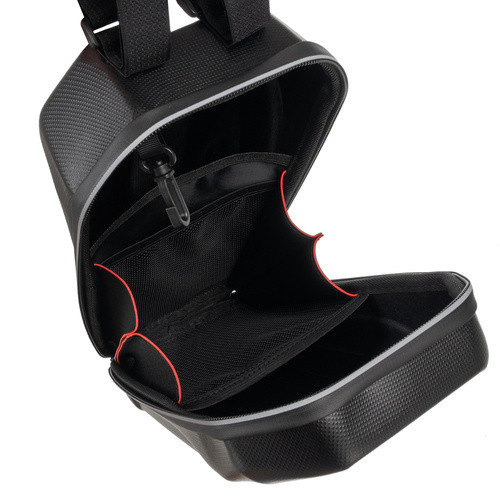 Trizand rollerre / biciklire akasztható táska, fekete, vízálló, 5 l