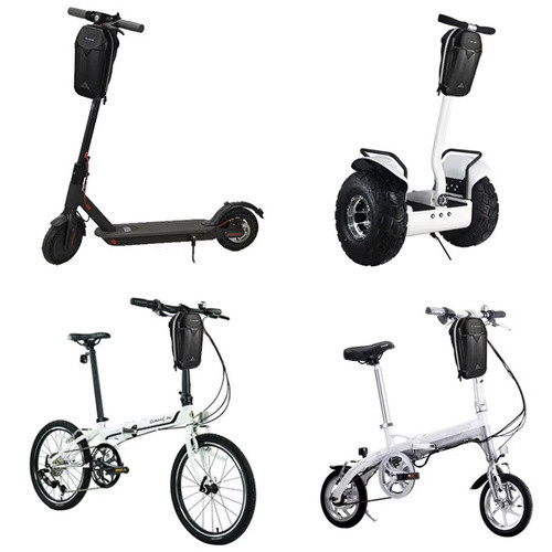 Trizand rollerre / biciklire akasztható táska, fekete, vízálló, 5 l