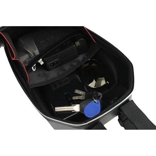 Trizand rollerre / biciklire akasztható táska, fekete, vízálló, 5 l