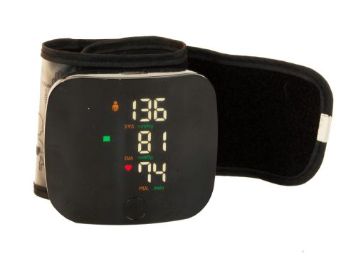 Digitális csuklós vérnyomásmérő, Lcd kijelzővel, usb-s, fekete
