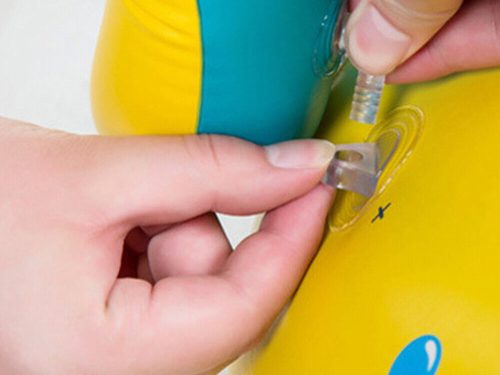 Gyerek-baba úszógumi, beleülős, napellenzővel, 19 kg-ig,  sárga-kék