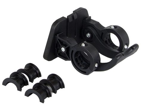 Kerékpár kosár, fonott kosár, virágmintás huzattal, hordozható, fehér