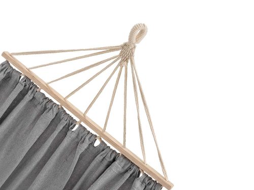 Kerti függőágy, kétszemélyes, szürke, 200 kg teherbírás, 150x280 cm