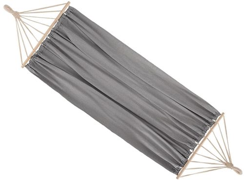 Kerti függőágy, kétszemélyes, szürke, 200 kg teherbírás, 150x280 cm