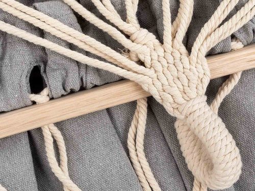 Kerti függőágy, kétszemélyes, szürke, 200 kg teherbírás, 150x280 cm