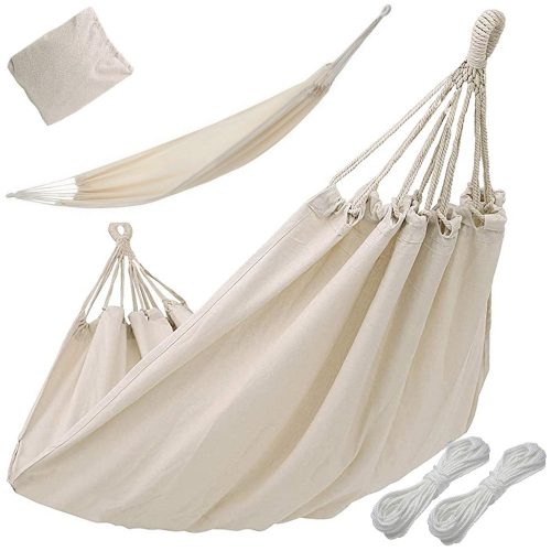 Kerti függőágy, 1 személyes, bézs, 200 kg teherbírás,  80x250 cm 