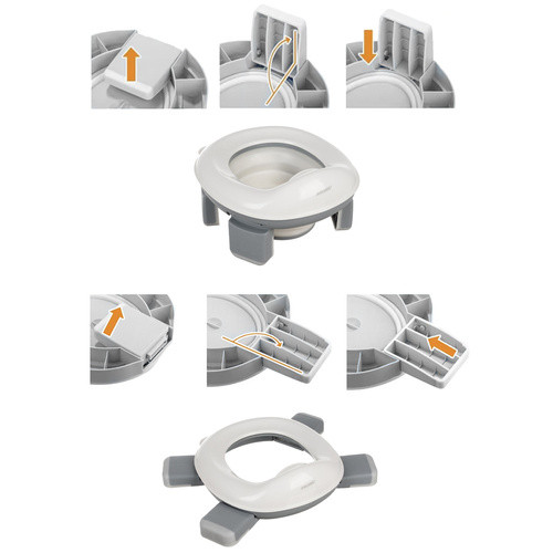 Kruzzel hordozható/utazó bili, wc ülőke, 100 db eldobható zacskóval, hordozó táskával