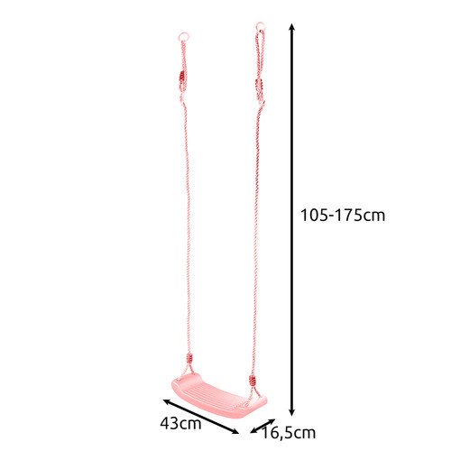 Kruzzel műanyag hinta, rózsaszín