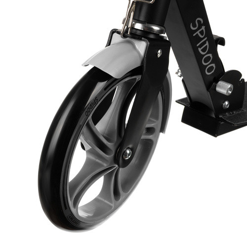 Kruzzel Spidoo összecsukható roller gyermekeknek – 200mm kerekek, állítható kormány, fekete és szürke színben