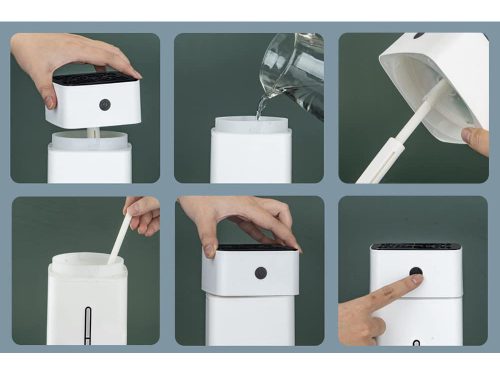 Aromaterápiás ultrahangos párásító RGB világítással – USB, 1000 ml, csendes működés